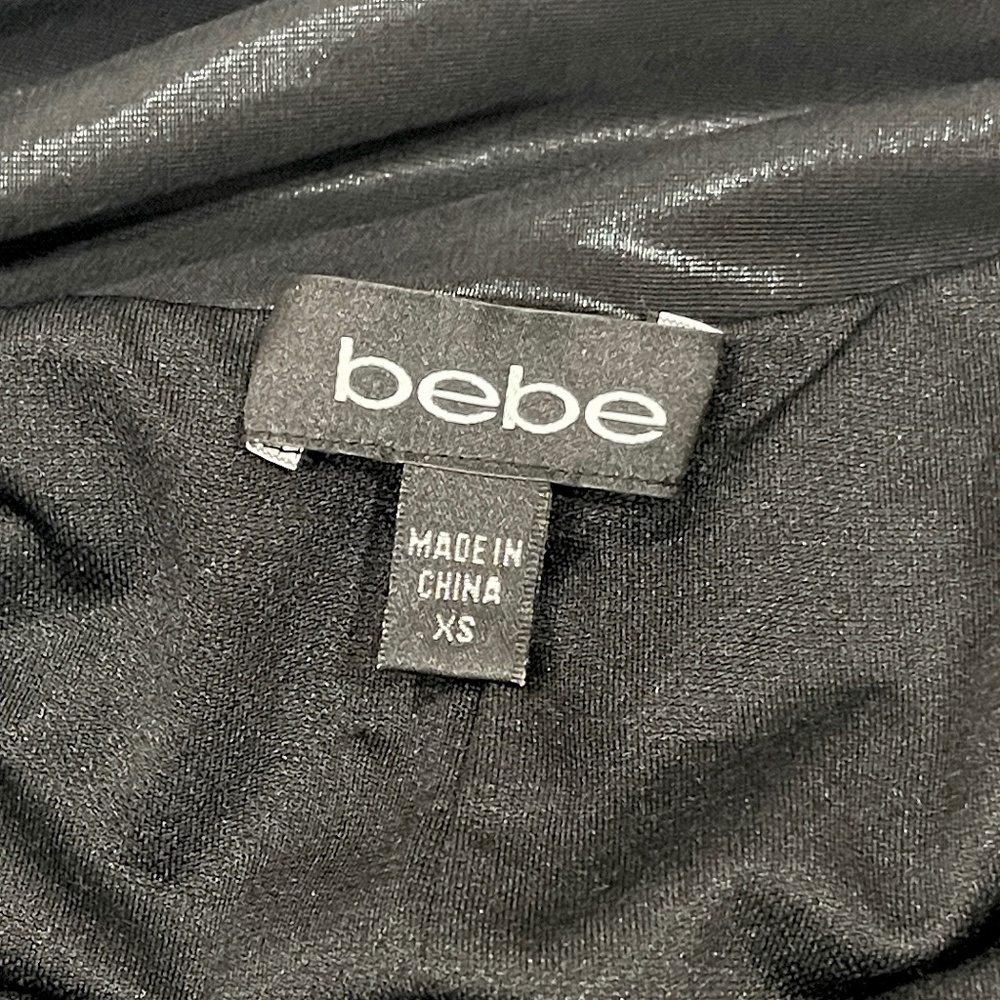 bebe Black Bodycon Dress with Brooch Size XS - Picture 9 of 14
